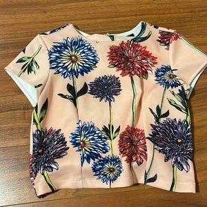 Cropped blouse, floral design